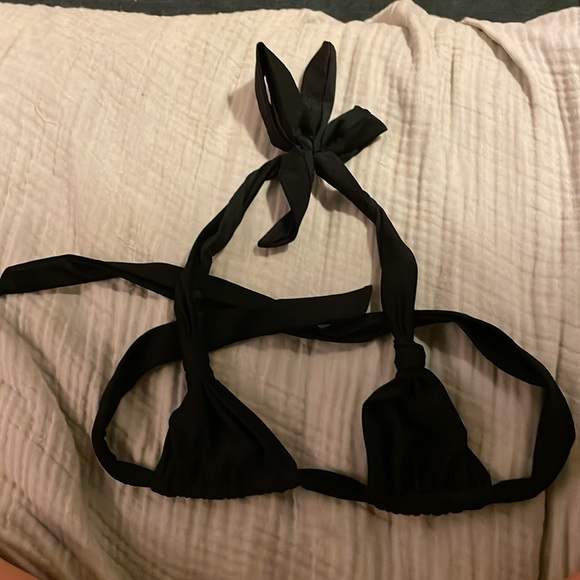 Somerfield Black Halter Bikini Top - Size xs - Picture 2 of 3